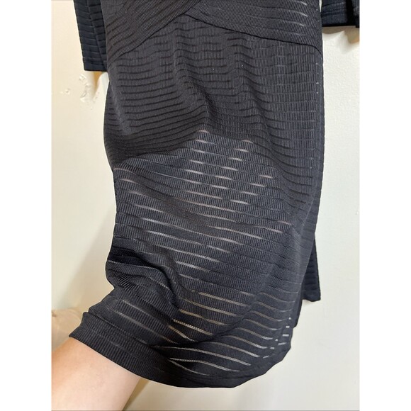 Sami & Dani Classic Black Sheer Stretch Sheath Cocktail Dress Sz 12 Size Medium - Picture 5 of 9